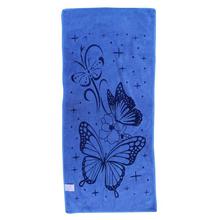 Blue Butterfly Printed Hand Towel, Small