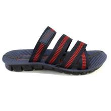 Shikhar Shoes Navy Blue/Red Slip-On Sandals For Men - PG01