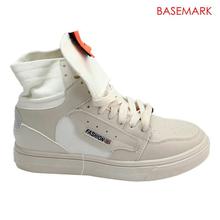 BASEMARK Off-white Solid Laceup Hightop Sneakers  For Women