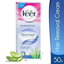 Veet Hair Removal Cream Silk & Fresh Technology for Sensitive Skin (50gm)