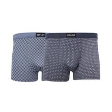 Milano Pack Of 2 Dotted Boxer For Men - Blue/Light Blue