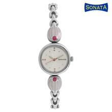 Sonata 8133SM01 Silver Dial Analog Watch For Women