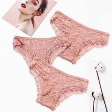 Women Panties 3Pcs/Set Sexy Lace Underwear Set Comfort