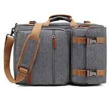 CoolBELL Convertible Backpack Messenger Bag  Multi-Functional Travel Rucksack Fits 17.3 Inch Laptop for Men/Women (Grey)