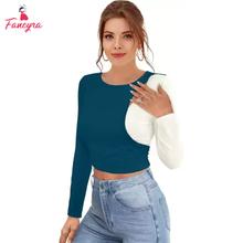 Long Sleeve Casual Crop Top T-Shirt for Women