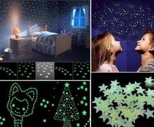 100 Pcs Stars Luminous Fluorescent Home Decor Wall Stickers