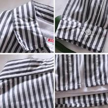 Men's shirt _ spring new striped long-sleeved shirt men's