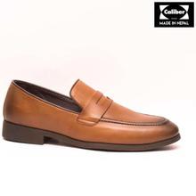 Caliber Shoes Tan Brown Slip On Formal Shoes For Men - ( 526 C)