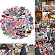 60Pcs Pack Anime Cute Pink Stickers Decals Scooter Guitar Luggage Laptop Stickers