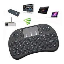 I8 Back-Lit Mini Wireless Keyboard Touchpad - Black