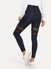 Mesh Contrast Skinny Leggings