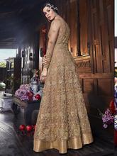 Stylee Lifestyle Beige Net Embroidered Dress Material-2201