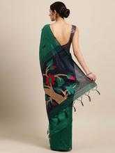 Stylee Lifestyle Green Ikkat Silk Jacquard Saree-2146