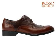 Rosso Brunello MS-2860 Dual Toned Leather Brogue Derby Formal Shoes For Men- Coffee