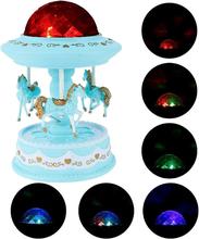 Carousel 360' Horse Rotating Color Changing Light Music Box