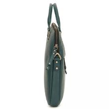 Da Milano Leather Laptop Bag – Teal