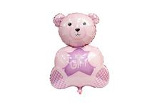 Teddy Bear It's A Girl Printed Baby Shower Balloon - Pink