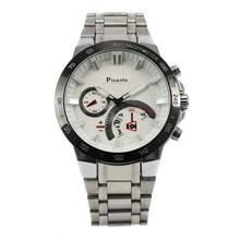 White Round Dial Chronograph Watch For Men