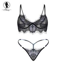 SALE- Sexy bra set lace transparent push up women lingerie