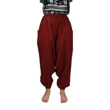 Maroon Side Pocket Aladdin Pant For Women