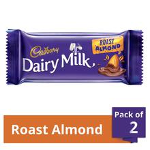 Cadbury Dairy Milk Roast Almond Chocolate Bar-36 gm (Pack of 2)