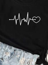 Heart And Graphic Print Tee