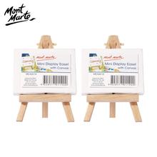 Mont Marte Mini Display Easel with Canvas 6x8cm (Set of 2) By KitabKalam