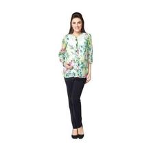 Nine Maternity Green Floral Maternity Shirt For Women