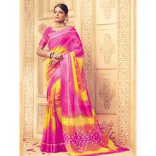 Stylee Lifestyle Magenta Kota Silk Printed Saree (1693)