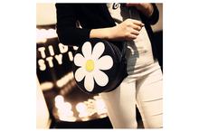 Flower Round Cross Body Vintage Style PU Leather Bag For Women