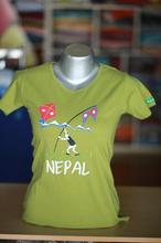 Phalano Kite and Nepal Flag Printed Women T-Shirt