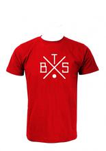 Wosa - Round Neck Wear Red Cross BTS T-Shirt For Men