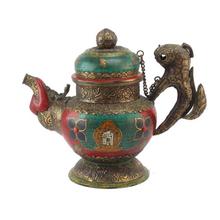 Green/Red 7.5" Decorative Tea Pot