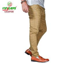 Virjeans Slim Fit Check Cotton Pant (VJC 691) Skin