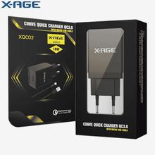 X-AGE ConvE Quick Charger 3.0 with Micro USB Cable (XQC02)