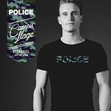 Police X070 Round Neck T-shirt For Men- White (Extra Size )