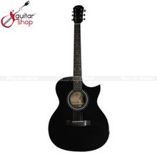 Aria 201CE Black Acoustic Guitar With Cutaway Electric