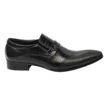 Black Solid Slip-On Formal Party Shoes For Men