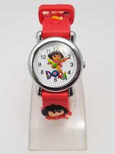 Dora Rubber Strap Analog Watch with Sticker Book For Kids