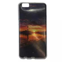 Sunset Printed Back Cover For Oppo F3+ - Multicolor