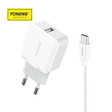 Foneng 'T210' 2.1A Quick Charger With Type C Cable
