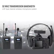 BOYA BY-WM8 PRO-K2 UHF Dual Channel Wireless Lavalier Clip-on Microphone