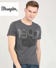 Wrangler Printed Men Round Neck Grey T-Shirt