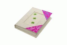 White/Pink Lokta Paper Note Book