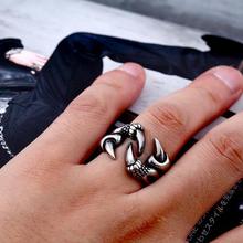 Unique Dragon Claw Ring For Men Fashion Stainless Steel