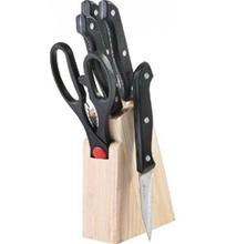 Imported 7-Piece Kitchen Knife Set With Wooden Block Stand
