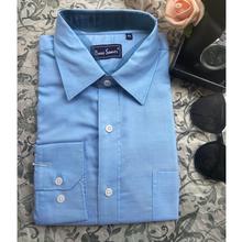 Plain Light Blue Formal Shirt For Men