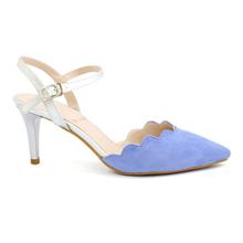 DMK Sky Blue Pointed Closed Ankle Strap Shoes For Women - 98666