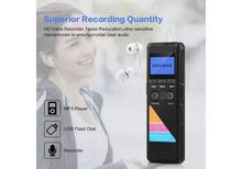 Digital Audio Voice Recorder, 350 Hours Recording Time, MP3 Player, Long Standby Time, 8 GB, 1600 mAh Rechargeable Battery