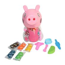 Multicolored Pig Figured Clay Dough Box For Kids - TK369